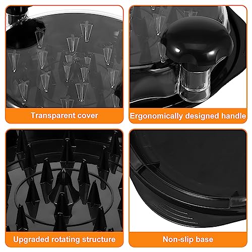 Chicken Shredder with Clear Lid Ergonomic Handle Quick and Easy-to-Use Meat Grinder Non-Slip Chicken Breast Shredder Food Grade Chicken Shredder Machine Dishwasher Safe for Pulled Pork Chicken - Image 4