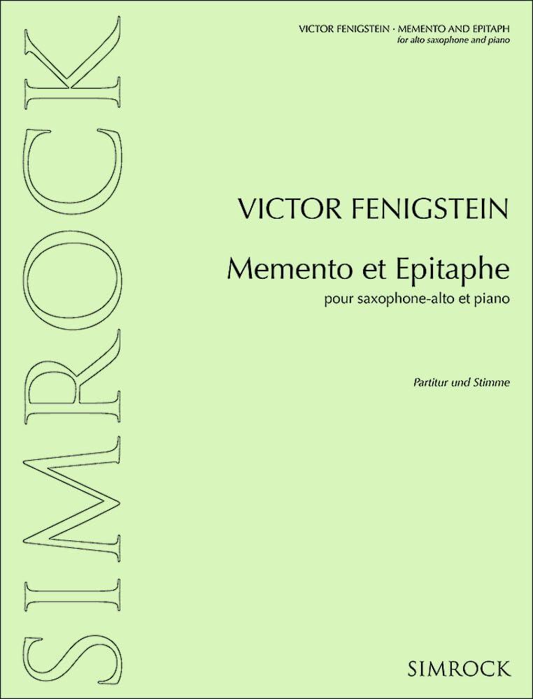 Memento et Epitaphe saxophone alto piano pour concert de chambre