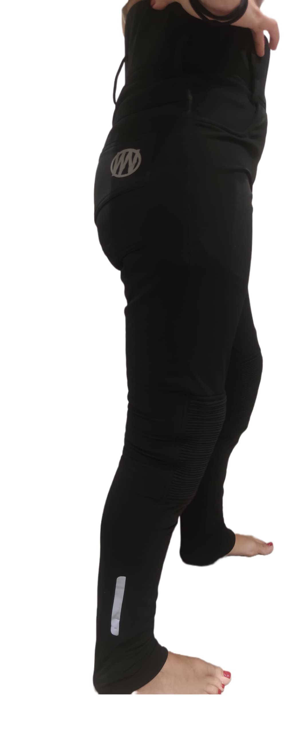 WinNet Pantaloni Elasticizzati Leggins da Moto Femminili Donna con Protezioni Omologate e Kevlar