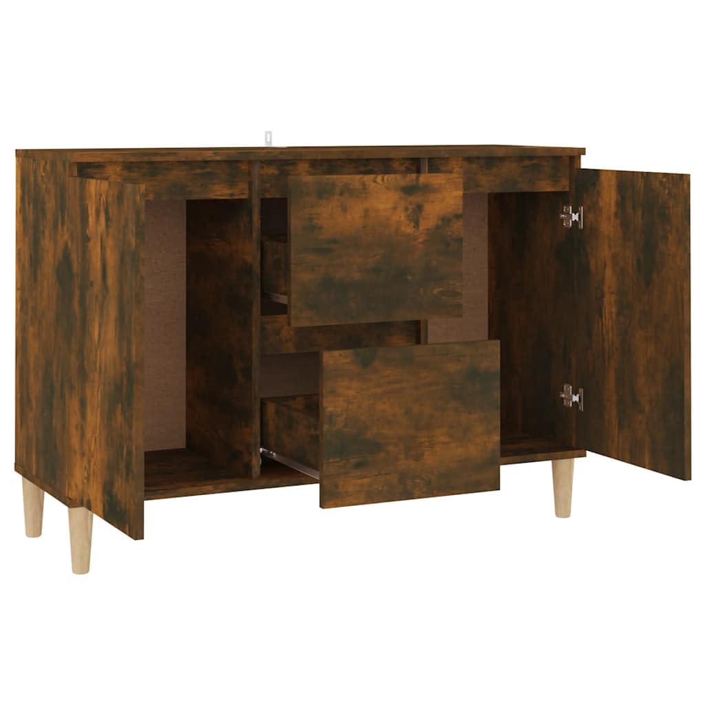 vidaXL Buffet, Armoire de Rangement, Meuble de Rangement, Armoire Latérale Salle de Séjour Salon Intérieur, Chêne Fumé Bois d'Ingénierie