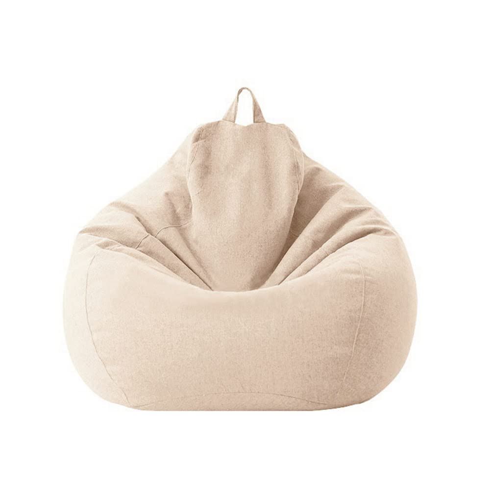Highdi Bean Bag No Filler, Gaming Beanbag Chair Cover for Kids Adult Without Filling Highback Comfortable Soft Lazy Sofa Beanbag Toy Storage Bean Bag Seat (100X120CM,Corduroy beige) โ image 1