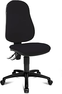 Topstar Point 60, Bürostuhl, Schreibtischstuhl, Stoff, Drehbar, schwarz, 44D x 45W x 113H cm