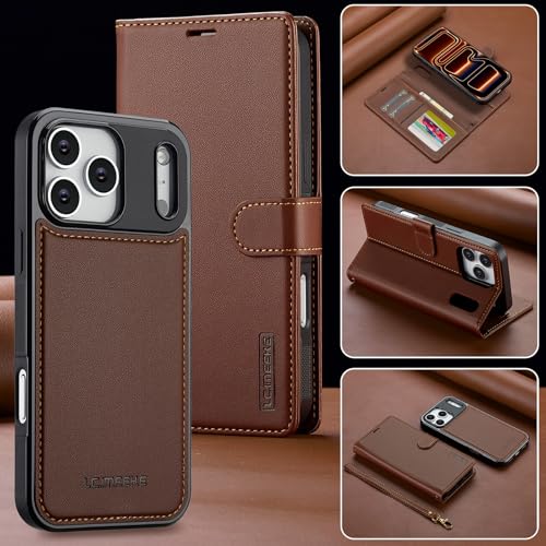 Étui cuir premium iPhone 17 Air violet amovible de haute qualité - 3