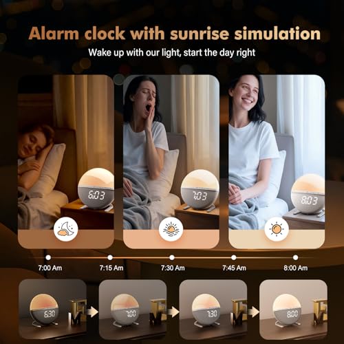 Reloj Despertador Sunrise para Dormitorios con Luz Suave miniatura 3