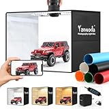 Fotobox Produktfotografie 40x40cm USB-C Kompatibel, Upgraded 18W Fotostudio 5700K dimmbare 180 LEDs (CRI>97), 6 Hintergründe, 3 Lichtmodi – Lichtbox für Produktfotos, Schmuck