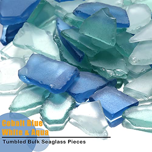 Jetec Sea Glass Pieces For Crafts, Weddings & Home Decor - Frosted Flat Glass In Blue thumb #1