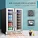 EUHOMY Wine and Beverage Refrigerator, 24 Inch Dual Zone Wine Cooler with Glass Door Hold 21 Bottles and 88 Cans, Built in or Under Counter Wine Fridge with Blue LED Light