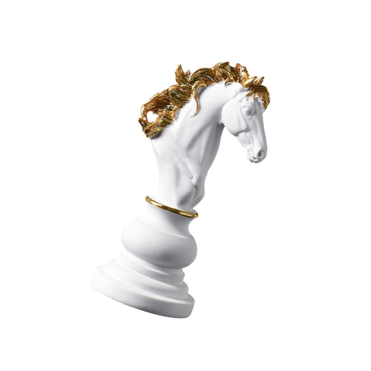 ALCXAZS Chess Pieces Statue Sculpture Craft Home Decor Table Decoration Delicate and Sophisticated, Knight, Small