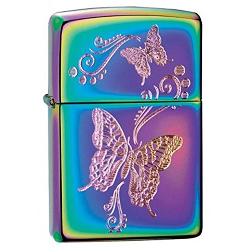 Zippo Butterflies Spectrum Lighter Engraving on Backside