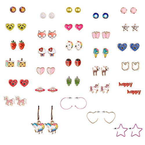 Hypoallergenic Earrings for Girls Kids, Cute Animals Earring For Little Girls, Colorful Animals Rainbow Butterflies, Unicorn,Moon, Stars Stud Earrings, Girl Women Drop Earrings Hypoallergenic Earrings for Girls Kids, Cute Animals Earring For Little Girls, Colorful Animals Rainbow Butterflies, Unicorn,Moon, Stars Stud Earrings, Girl Women Drop Earrings