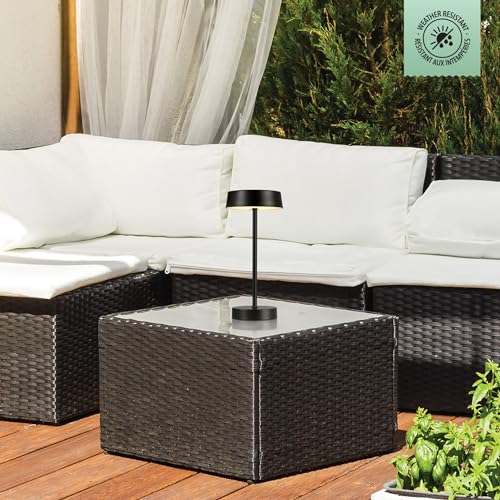 Globe Electric 60000018 12 Inch 1.5W Led Integrated Outdoor Cordless Table Lamp, Matte Black thumb #1