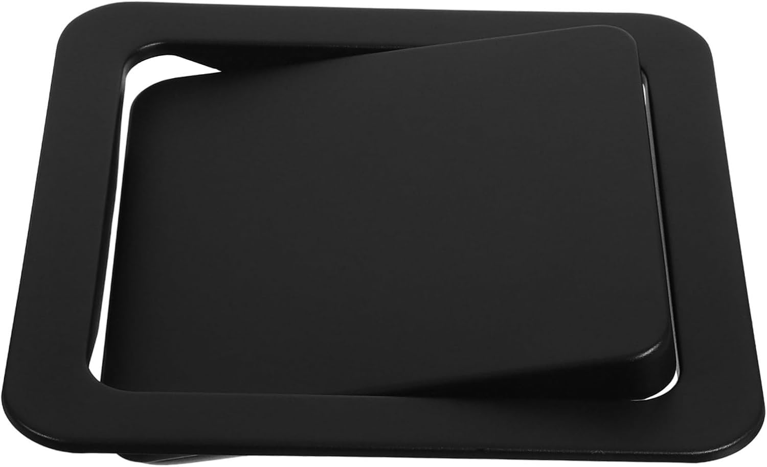 PRETYZOOM Built Trash Can Lid Stainless Steel Swing Lid for Kitchen Recessed Trash Bin Cover for Bathroom