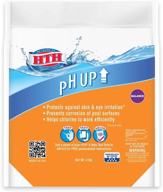HTH 67058 pH Up Granules, 4-Lbs. - Quantity 4