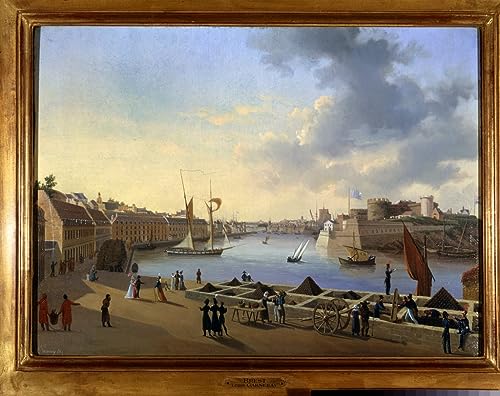 Tableau le port de Brest de Garneray - Toile décoration murale maison 60x90cm