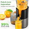 Godspeeds Juicer Machines with 5.8" Large Feed Chute, Slow Masticating Cold Press Juicer for Whole Fruits & Vegetables, Easy to Clean Design, High Juice Yield Home Juicer for Daily Wellness #2