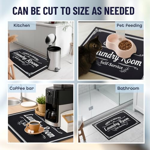Image of Teenyyou 1 Pcs 26 inch x 18 inch Dryer Top Protector Mat, Washer and Dryer Topper, Non Slip Waterproof Machine Cover Dust Proof Quick Drying Topper Pad for Laundry and Kitchen (Laundry Room)