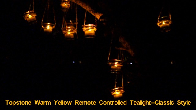 Image of Topstone CR2450 Battery Operated Flickering Flameless Candles with Warm Yellow Light,Remote Control Timer Votives,Decorative LED Tealights,Best for Wedding and Festival Decoration,Pack of 12