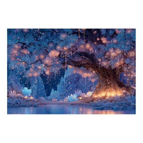 Toile arbre de vie decoration murale multicolore XENIOU grand format 80x120cm sans cadre