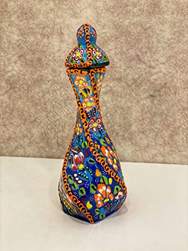 IstanbulArtWorkshop 8'' Turkish Ceramic Twisted Vase, Handmade Ceramic Vase For Flower, Decorative Ceramic Vase, Floral Ceramic Vase, Centerpiece Vase