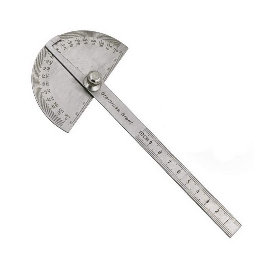 Buy Multifunctional Stainless Steel 180 Degree Angle 10cm Measurement