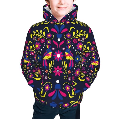 Colorful Mexican Kids Pullover Hoodies Boys Sweatshirts Girls Athletic Clothes with Pocket2