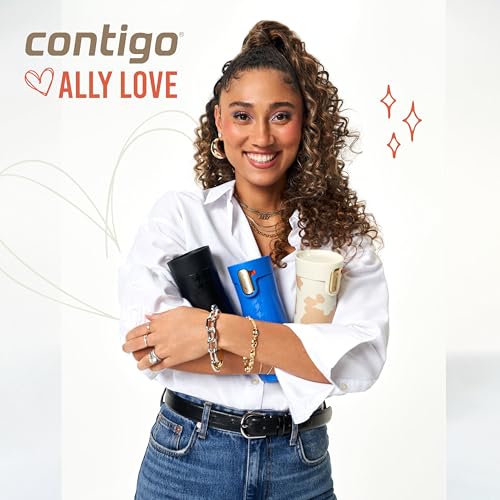 Image of Contigo x Ally Love Stainless Steel Vacuum-Insulated Travel Mug with Autoseal and Easy Clean Lid, Spill-proof, Keeps Drinks cold 24 hrs & hot for 11 hrs, BPA Free, 16oz., West Loop 3.0, Violet