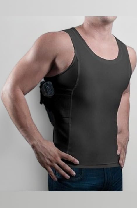 Men Concealed Carry Undershirt Vest Tank TOP