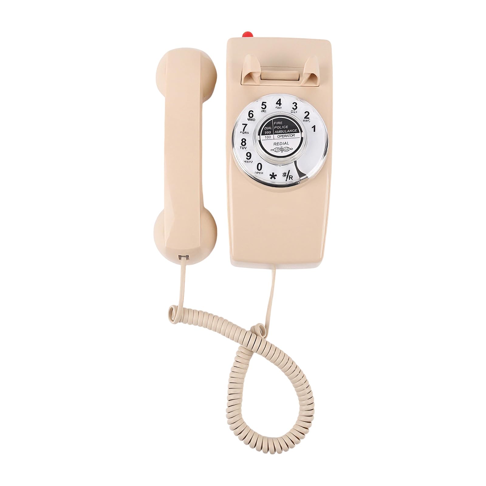 Soporte de pared para teléfono fijo retro para emergencias, no requiere batería durante un corte de energía, teléfono fijo retro