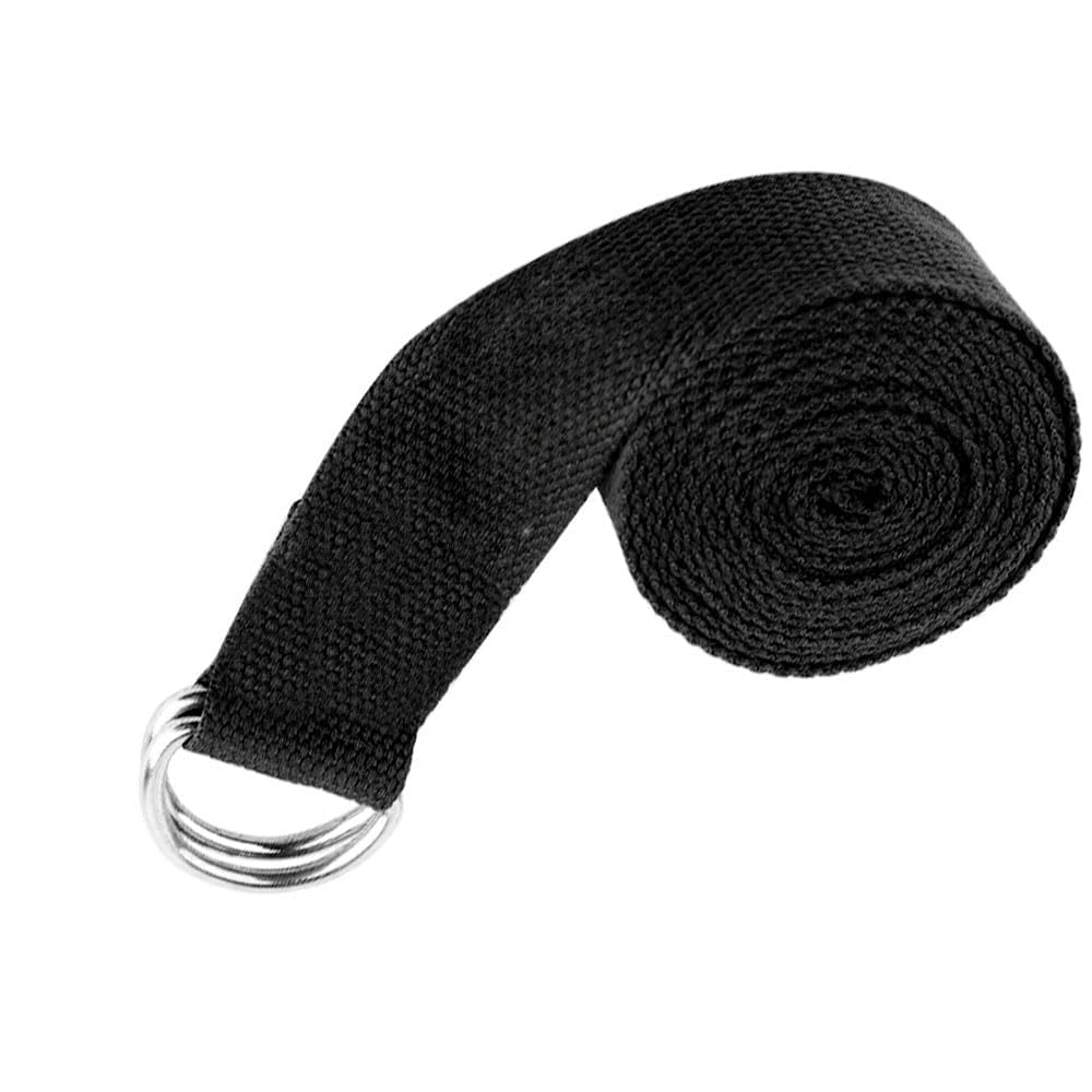 Yoga Belt Stretching Strap for Women and Men | Extra Safe Adjustable D-Ring Buckle | Durable and Comfy Texture | Adjustable Length (Black) (B0DF7VN5LC) Amazon Price History, Amazon Price Tracker
