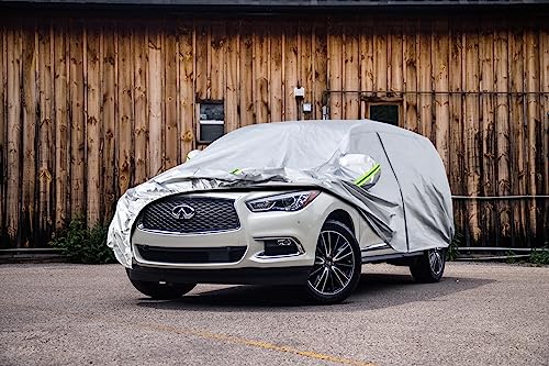 Image of Koukou SUV Car Cover Custom Fit Infiniti QX60 from 2013 to 2025, Waterproof Car Cover All Weather for Automobiles Outdoor Indoor with Zipper Door,Sun Rain Dust Snow Protection.