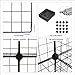 C&AHOME Wire Cube Storage, 6 - Cube Organizer Metal C Grids, Modular Shelves Units, Storage Bins Shelving, Closet Organizer, Ideal for Home, Office, Living Room, 36.6”L x 12.4”W x 36.6”H Black