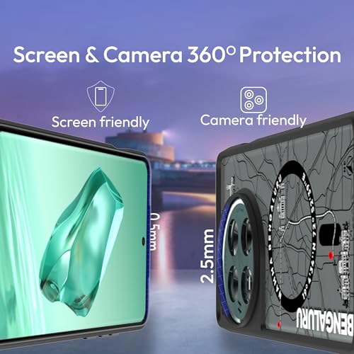 Image of KAPAVER Mag-X Back Cover Case Compatible with OnePlus 12 5G (PC+TPU) (GPS Bengaluru), Grey