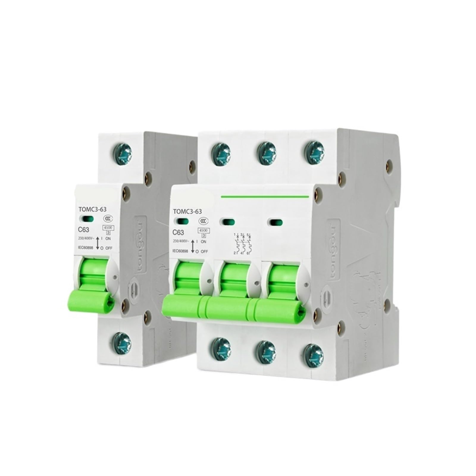Disjoncteur miniature 3P 25A Courbe C pour tableau électrique alternatif 110V 220V 4.5ka