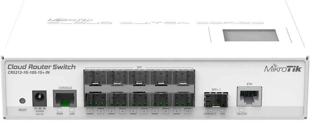 Mikrotik CRS212-1G-10S-1S+in L3 Gigabit Ethernet (10/100/1000) Power Over Ethernet (PoE) White netw