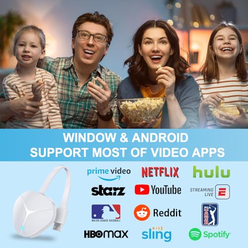 Image of Wireless HDMI Display Adapter 4K, SOCLLLife WiFi Dongle for Casting Video /Audio /Files from i-Phone, i-Pad, Android, Laptop, Tablet to HDTV, Monitor, Projector - Support AirPlay, Miracast, DLNA