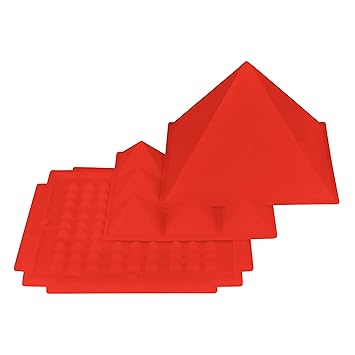 Vastu 3 Layer Plastic Red Pyramid | Vastu Remedy | Moulded Multi-Layer Pyramid | Pack of 1
