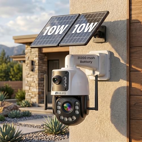 Image of V65H 4G Solar PTZ Camera 2MP Dual Lens with 20X Optical Zoom | AI Human Detection | Auto Tracking | 2-Way Audio | Night Vision | 100m Range | Waterproof Outdoor CCTV Camera with Solar Panel & Battery
