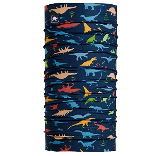 Turtle Fur Kids Comfort Shell UV Totally Tubular, Neck Gaiter Face Mask Age 3-6, 10+ Ways to Wear, Dino Playground