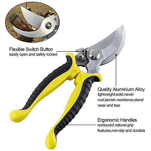 Keda Set, 9 PCS Set for Digging Planting with Storage Organizer Tote, Garden Gloves Shove, Plant Tie, Ergonomic Gifts Set for Women Men Adults