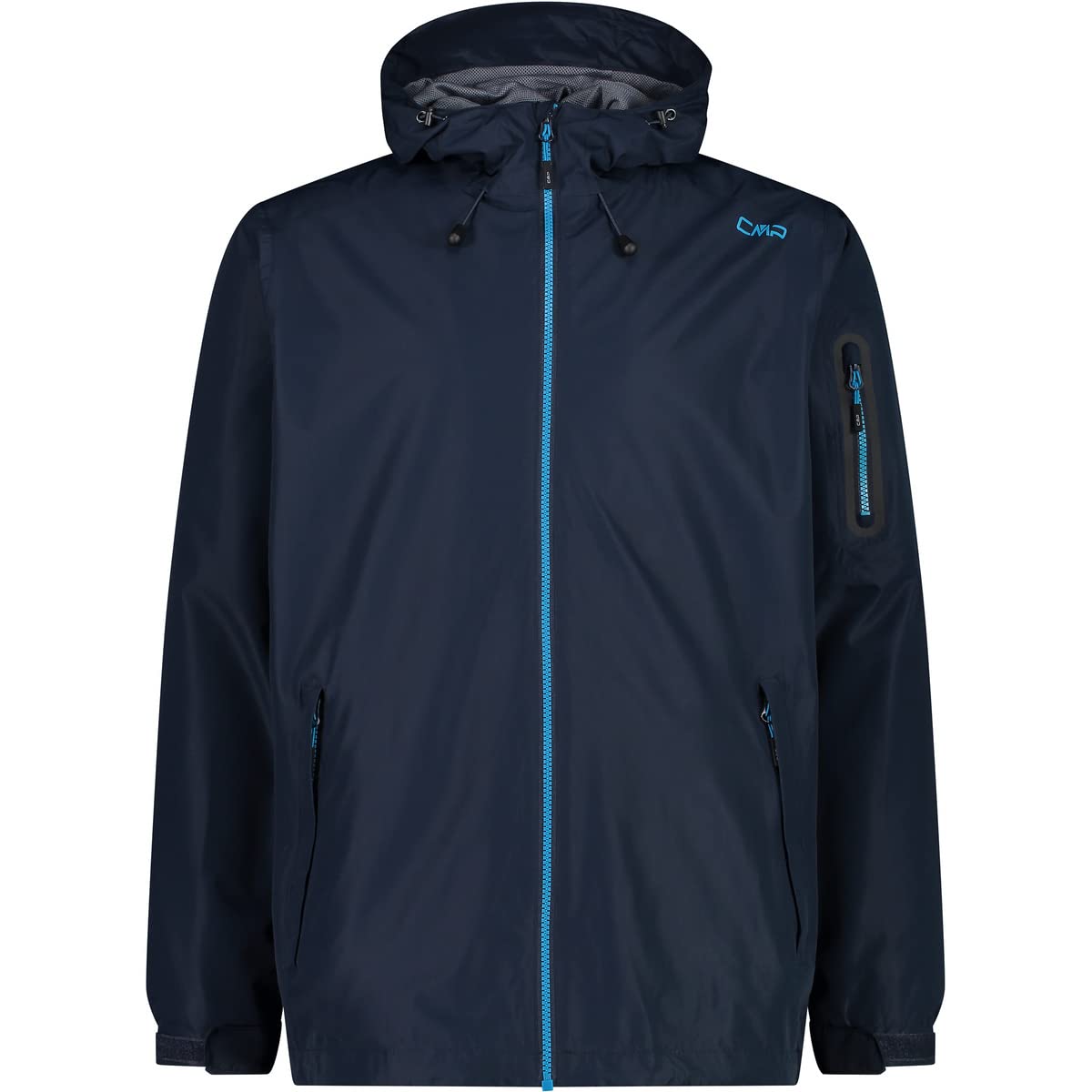CMP - Man Jacket Fix Hood, Black Blue, 54