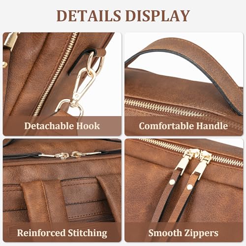 Dora & Liz Leather Laptop Backpack