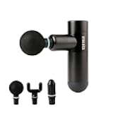 Therapist Select Compact Percussion Massager, 4 Attachments, Thermal Heat, Rechargeable Battery with 4-Hour Runtime and Charge Light Indicator, 3 Intensity Levels, Cordless for Trave