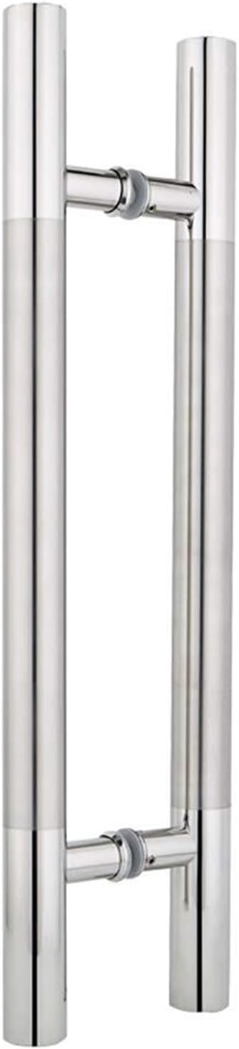 Door Pull Handle, Stainless Steel Round Tube Home Office Glass Door Sliding Door Handle-Easy to Install,2 Colors,5 Sizes (Color : Black, Size : 800x600mm)
