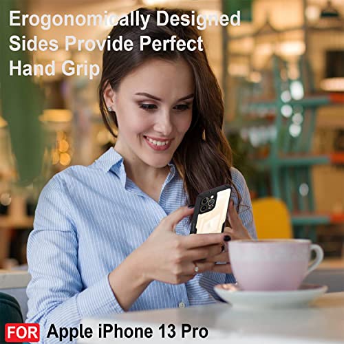 Image of Amazon Brand - Solimo Mobile Cover for Apple iPhone 13 Pro (Polycarbonate Matte Black)