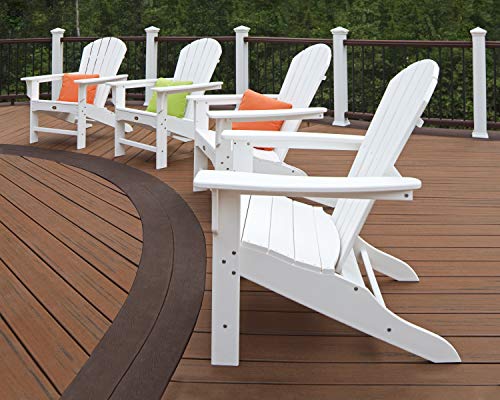 Trex Outdoor Furniture Yacht Club Shellback Adirondack Chair In Classic White #TOP4