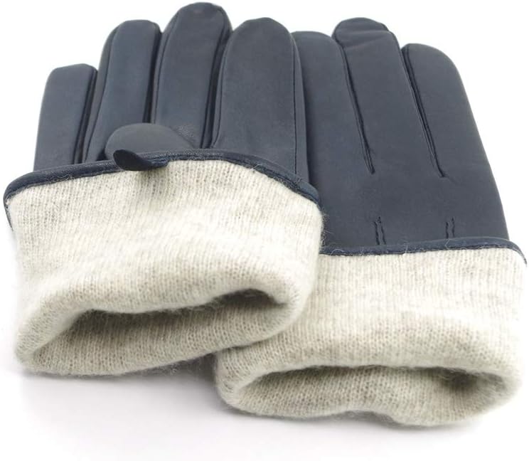 MGGMOKAY Mens Touchscreen Luxury Nappa Lambskin Leather Gloves Cashmere Lining - Image 4