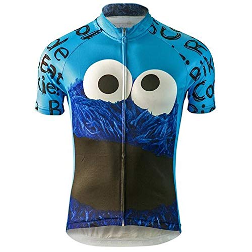 Eating Cookies Men s Cycling Jersey Short Sleeve Bicycle Clothing Quick Dry MTB Jersey Cycling Shirts (XXL)