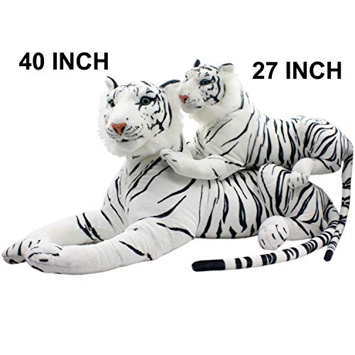 Tagln Large Stuffed Animals Tiger Toys Giant Plush Big (White, 18 Inch) #TOP5