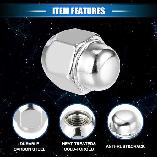 Image of 20 Pcs Wheel Lug Nuts Compatible for Nissan Altima Murano for Infiniti G20 I30 M35, Durable M12 x 1.25 Carbon Steel Silver Tone Tire Lugnuts