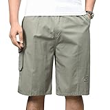 Transpirable y Cómodo. AnyuA Pantalones Cortos para Hombre Vintage Militares Cargo Shorts Sweat Bermudas Caqui 4XL